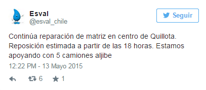 Quillota Rotura De Matriz Tiene A Ocho Mil Clientes Sin Agua Potable