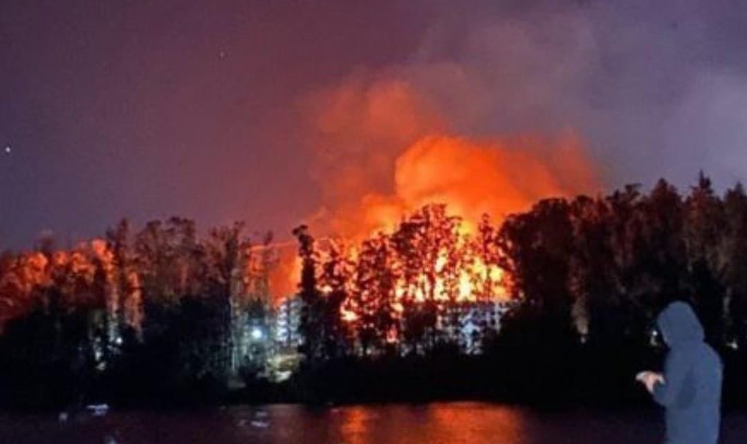 Incendio forestal en Curauma de Valparaíso se mantiene activo en todos