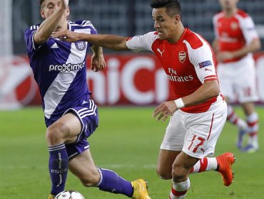 Alexis Sánchez fue clave en la remontada del Arsenal sobre el Anderlecht