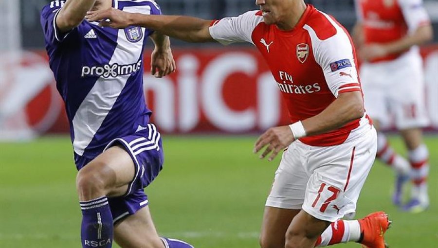 Alexis Sánchez fue clave en la remontada del Arsenal sobre el Anderlecht