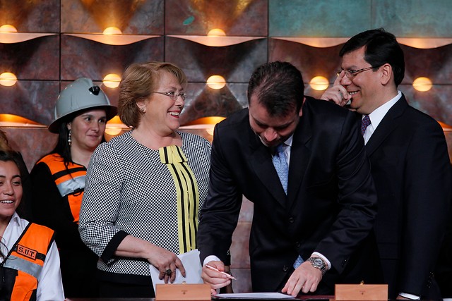 Presidenta Bachelet promulga ley para capitalización de Codelco por US$ 4.000 millones