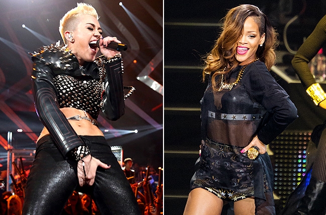 Critican a Miley Cyrus y a Rihanna por mostrar más de la cuenta en evento benéfico