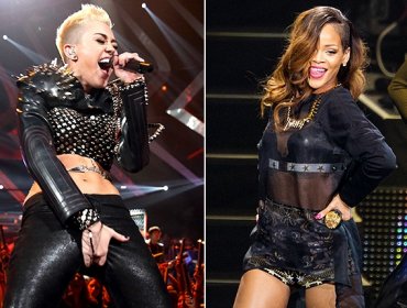 Critican a Miley Cyrus y a Rihanna por mostrar más de la cuenta en evento benéfico