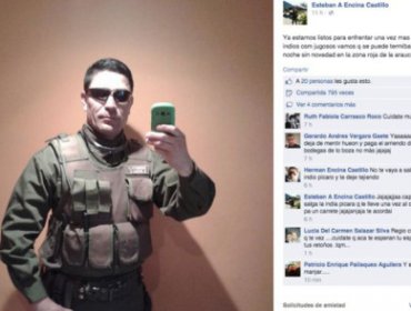 Polémica en redes sociales por supuesto funcionario de carabineros que insultó a pueblo mapuche en Facebook