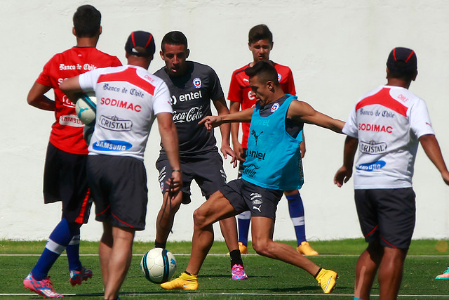 La “Roja” entrenó esta mañana con Alexis Sánchez y Arturo Vidal totalmente recuperados