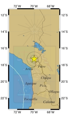 Sismo de mediana intensidad se registró esta madrugada en Arica