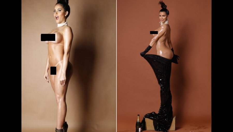 Miss Bumbum Claudia Alende imitó desnudo de Kim Kardashian