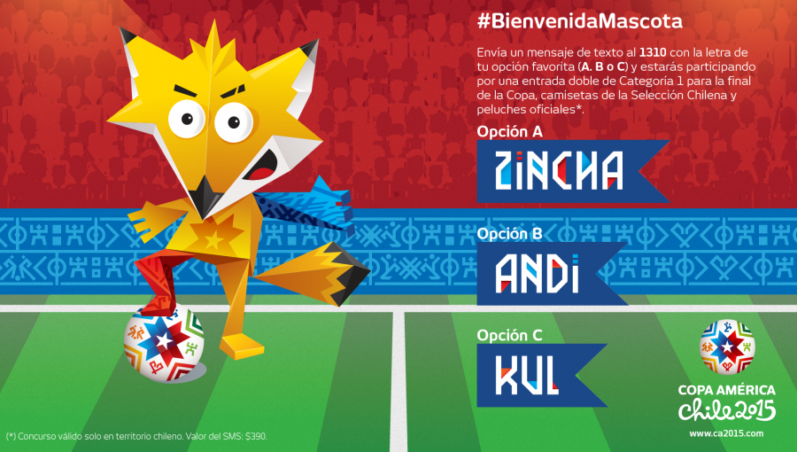 Conoce a la mascota oficial que animará la Copa América 2015