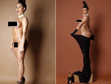 Miss Bumbum Claudia Alende imitó desnudo de Kim Kardashian