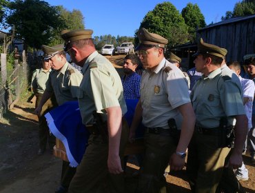 Entre familiares y autoridades despiden a carabinero muerto en Arauco