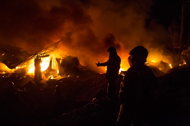 Dantesco incendio destruyó 40 casas en Antofagasta