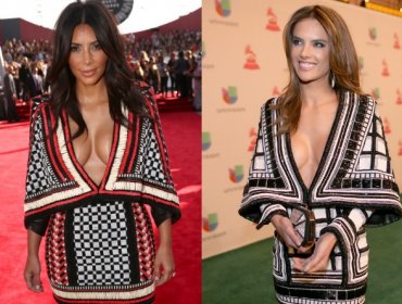 Bochorno: Alessandra Ambrosio lució vestido igual al de Kim Kardashian