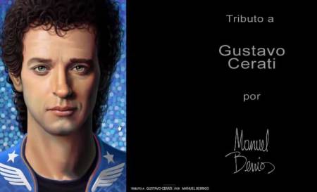 Video: Artista chileno rindió homenaje a Cerati con retrato virtual
