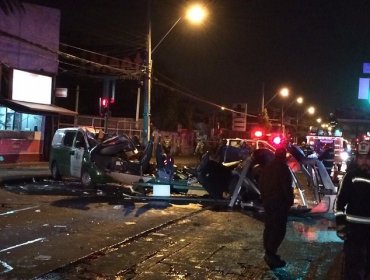 Helicóptero de Carabineros estalla en plena Gran Avenida en Santiago