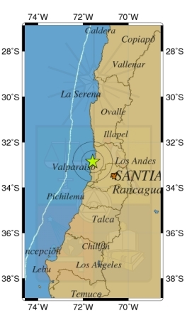 Sismo de mediana intensidad pasada la medianoche en Zona Central