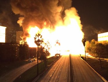 Gigantesco Incendio en pleno centro de Los Ángeles California