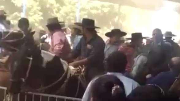 Video: Violenta estampida durante celebración de la virgen dejó a dos niños y un adulto lesionados