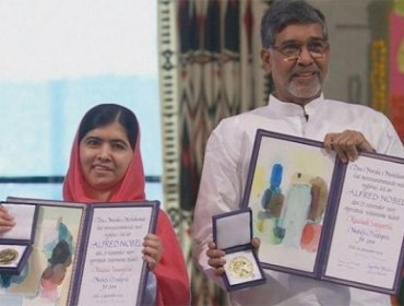 Malala y Kailash Satyarthi recibieron el Premio Nobel de la Paz 2014