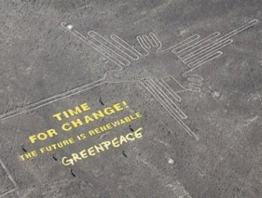 Greenpeace asegura que protesta realizada en líneas de nazca dejó “absolutamente ningún daño”