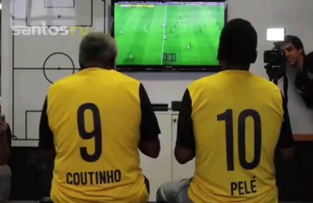 Buenísimo: Pelé y Coutinho se midieron y la sufrieron por primera vez en un partido del videojuego de FIFA