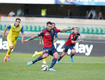 Mauricio Pinilla ingresó en derrota a domicilio del Genoa ante AS Roma