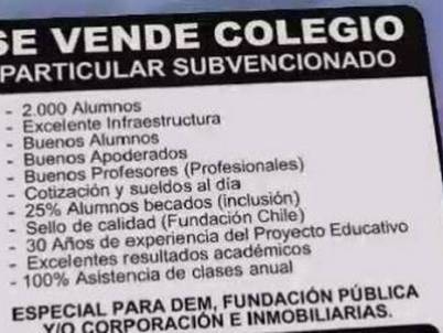 Sostenedor que puso en venta su colegio: “Estamos en contra de una reforma educacional que no tiene ni pies ni cabeza”