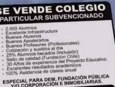 Sostenedor que puso en venta su colegio: “Estamos en contra de una reforma educacional que no tiene ni pies ni cabeza”