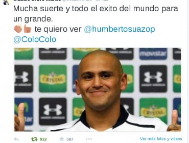 Claudio Bravo y Arturo Vidal le dieron la bienvenida a Humberto Suazo en Colo Colo