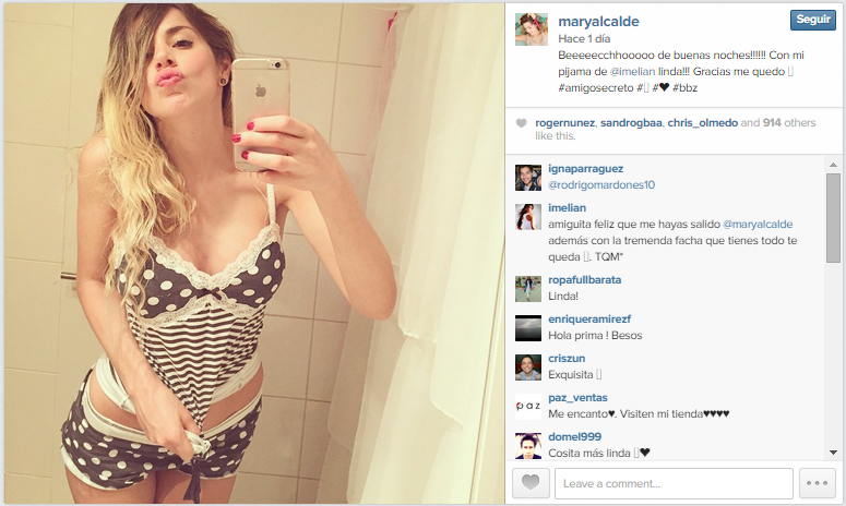 Foto: Mariana Alcalde encendió Instagram con su sensual pijama