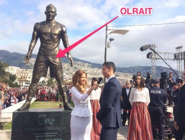 "Detalle XL" de escultura de Cristiano Ronaldo causa furor en la web