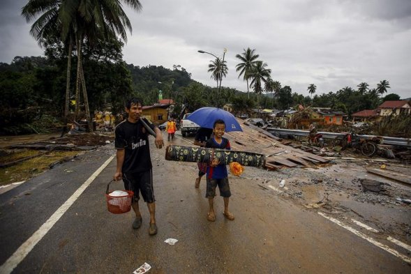 Los daños que han dejado las inundaciones en Malasia