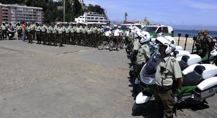 Dotación de Carabineros llegó a Viña del Mar para reforzar seguridad en verano