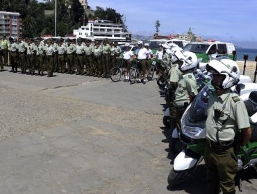 Dotación de Carabineros llegó a Viña del Mar para reforzar seguridad en verano