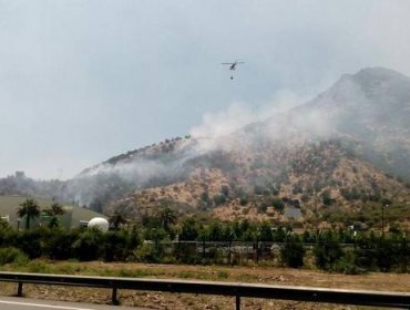 Incendio forestal causa corte de tránsito en las cercanías de túnel Angostura