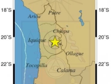 Sismo de mediana intensidad se registró esta mañana en la Región de Tarapacá