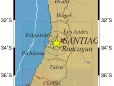 Sismo de 4,8° se registró esta madrugada en la zona central