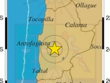 Sismo de 5,1 grados sacude el norte de Chile