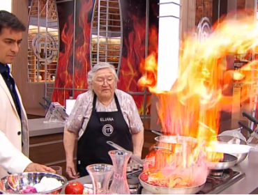 Mira que le ocurrió a la abuelita Eliana con el cognac en la prueba de Master Chef