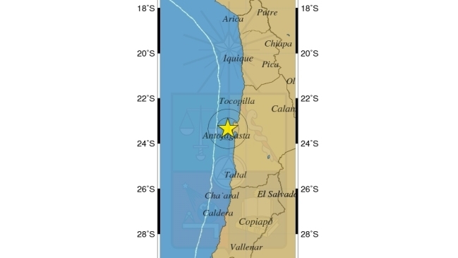 Sismo de 5,2 Richter se registró en el Norte Grande