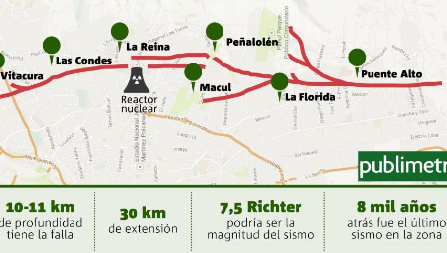 Sernageomin pide no hacer "alarma pública innecesaria" con eventual terremoto por falla de San Ramón