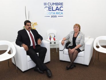 Bachelet sostuvo reunión bilateral con Presidente venezolano Nicolás Maduro antes de viajar a Guatemala