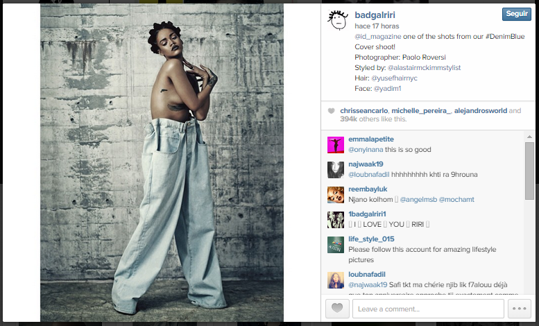 Rihanna muestra su nuevo y particular look en las redes sociales