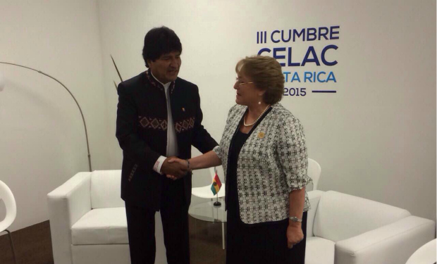 Evo Morales tras reunión con Bachelet en CELAC: “Hay mucha voluntad de empezar las relaciones bilaterales”