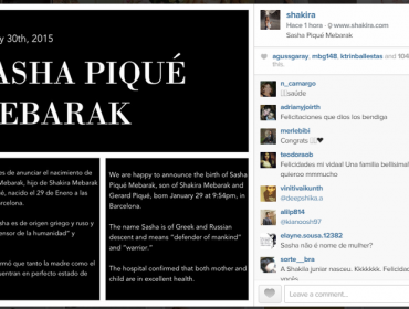 Shakira y Piqué publican emotiva carta tras el nacimiento de su segundo hijo