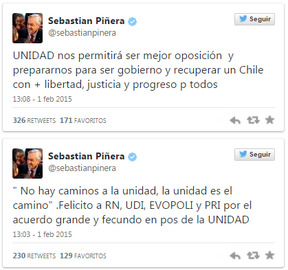 Sebastián Piñera sobre polémica con Ossandón: “No hay caminos a la unidad, la unidad es el camino”