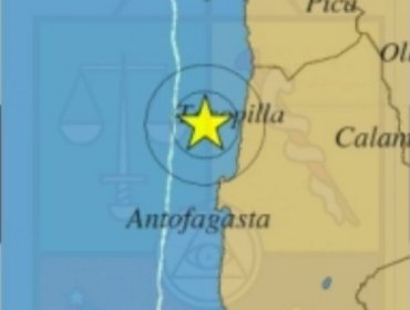 Sismo de 5.0 grados Richter remece en plena costa de Tocopilla