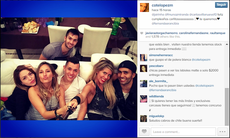 Cote López revoluciona Instragram con foto del cumpleaños de Carlos “Piña” Villanueva