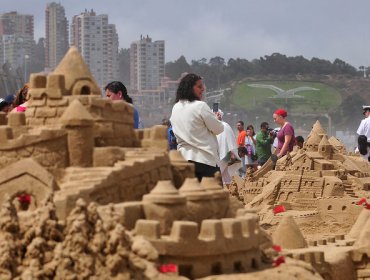 Emblemático concurso de Castillos de Arena se realizó en Viña del Mar