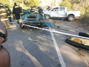 Accidente carretero en ruta Vicuña La Serena deja dos fallecidos