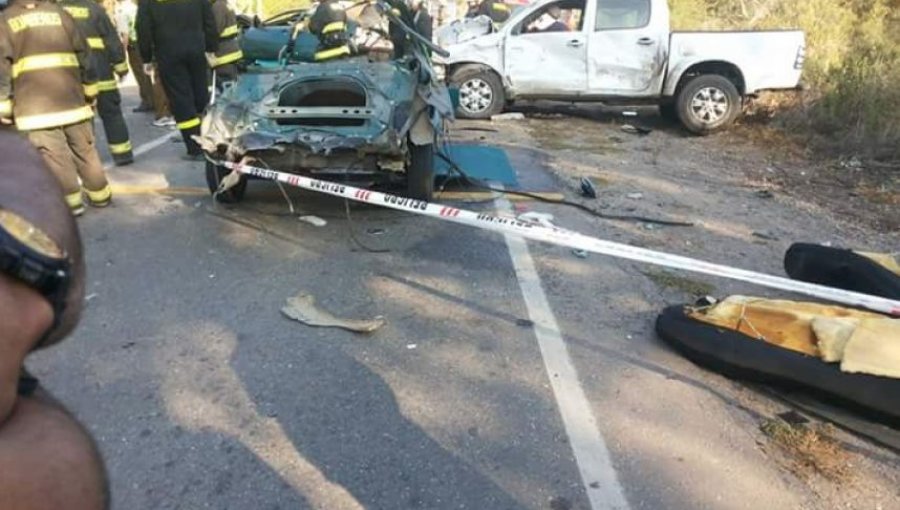 Accidente carretero en ruta Vicuña La Serena deja dos fallecidos